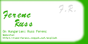 ferenc russ business card